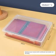 Plastic File Organizer Transparent Square Storage Box A4 Storage Box File Storage Box M