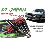 D7 BMW E30 1983-1991 ADJUSTABLE HI LOW ONLY HIGH LOW SUSPENSION COILOVER SUSPENSION 1SET 4PC