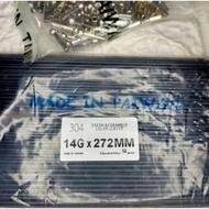 Spoke Spokes 272 Made In TAIWAN 14G x 272mm STAINLESS BLACK Nipple Length 18mm for MTB Bike Rims 27.