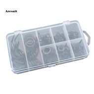 [Aresuit] 75Pcs 8 Sizes Fishing Rod Guide Line Kit Straight Single Foot Rings Repair Eyes