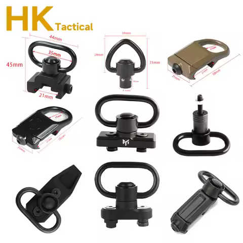 Tactical Quick Detach Metal RSA GBB Gun Buckle Sling Swivel Mount Fit 20mm Picatinny Weaver Rail Hun