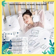 YOHII Non-Woven Bedding Set, Thickened Material Three/Four-Piece Set Disposable Bedding Set, Non-Wov