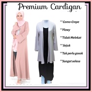 ❤❤Premium cardigan (long &amp; short) kain como-crepe, Long cardigan, short cardigan, muslimah long dress, jubah, abaya