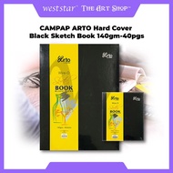 [WESTSTAR] CAMPAP ARTO HARD COVER BLACK SKETCH BOOK (140gsm) (40pages)