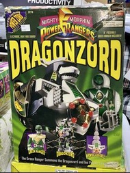 C303 萬代 Bandai 1993 經典絕版 金剛戰士 Mighty Morphin Power Rangers 龍皇凱撒 Dragonzord 8 吋綠衣戰士 Green Ranger 2270