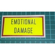 EMOTIONAL DAMAGE sticker waterproof