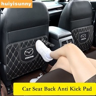 HYS  Car Seat Back Anti Kick Pad Car Seat Back Protector Cover With Storage Bag High Quality Leather Waterproof for Mazda 2 3 5 6 Rx7 Mx5 Cx5 Familia Biante Vantrend 323 E200