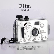 Stiker Hardcase Kamera Vintage Film Camera Point Shooting 135 Specifications Non-Disposable Waterproof 35mm Photography AI3R