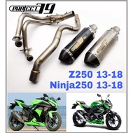 Project79 Exhaust Kawasaki Ninja250 / Z250 Stainless Steel Full System Piping Ekzos Manifold Muffler Accessories QPM05