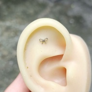 Titanium F136 bow nose earrings