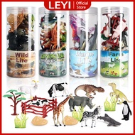 LEYI Animal Toys Figure Farm Poultry animal toys Small Children's toys complete rubber animal toys