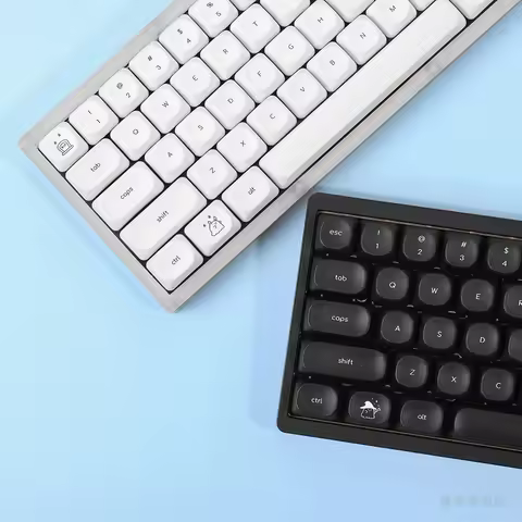Small font black and white A Piao PBT five-sided hot sublimation moa original thickened 1.8 mechanic