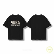 Essentials FW24 NBA Grey Logo Tee Black