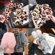 3D Rabbit Ears Fur Plush Case For OPPO A15 Reno 5 4 3 Pro 2 2Z 2f A1K Realme C15 C12 C2 Soft Cover D