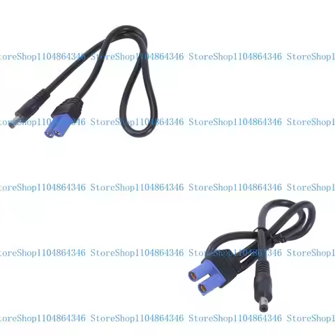 5asd Automotive EC5 Female DC5.5mm Male Transfer Cable Cord Feature Gold Plugs 15A Current Capacity 