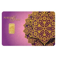 ATLANTIS GOLD(Public Gold Bullion Bar PG 1g (Au 999.9) 24K - Purple Batik)