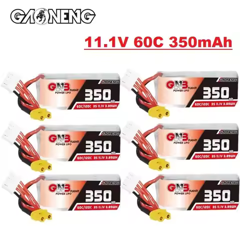 GAONENG GNB 3S 11.1V 350MAH 60C/120C LiPo Battery For FPV RC Racing Helicopter Quadcopter Drone 11.1