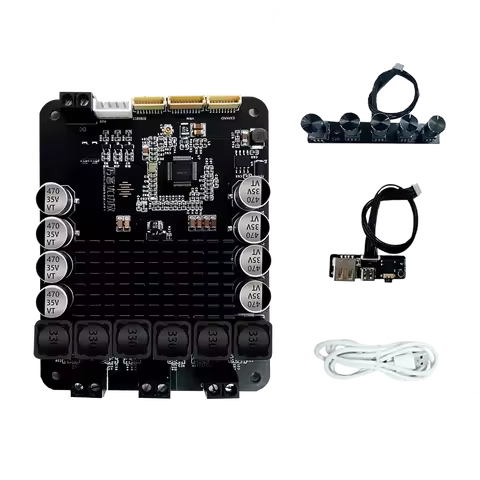 Dsp2.1 Bluetooth 5.0 Stereo Power Amplifier Module 50W*2+100W Subwoofer Audio Board with Heavy Bass 