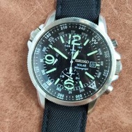 Seiko Solar 光動能 响鬧 計時手表(己換新充電池,V172,42mm