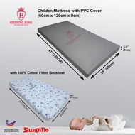 Children Mattress with PVC Cover (Size 60cm x 120cm x 9cm) Tilam PVC Taska PVC Mattress for Nursery