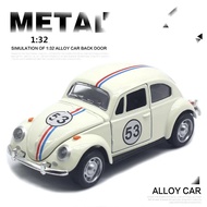1:32 Volkswagen Beetle Alloy Car Diecasts Model Mainan Klasik Logam dengan Fungsi Tarik Balik untuk 
