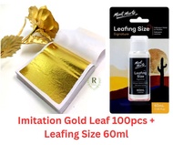 Imitation Gold Leaf Gold Foil Sheets for Art Gold Flakes Painting Gilding Crafting Decoration