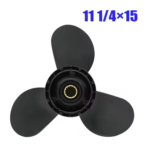 Propeller 11 1/4x15 For Suzuki Outboard Engine DF40A DF50A DF50AV DF60A DF60AV DT40 13 Spline 58100-