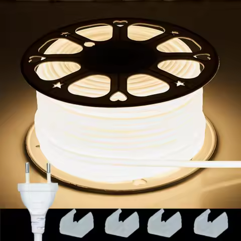 COB LED Strip Light 288leds/M 220V EU Plug RA90 warm white 3000K 4500K 6500K Flexible LED Tape For B