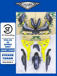 YAMAHA Y16 Y16ZR VVA-155 (2) DPMN9 GREY COVER SET (STICKER TANAM) RAPIDO NEW ACCESSORY AKSESORI