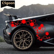 C5GOON 52Pcs/Set Car Body Honeycomb Auto Vinyl Decals Large Small Combination Hexagonal Stickers DIY