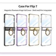 Portable Magnetic Unique Design Case Z Flip7 Flip Z7 Translucent for Samsung Galaxy Z Flip 7 With Ri