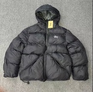 STUSSY冬季加厚連帽棉服保暖棉服外套男女同款情侶外套