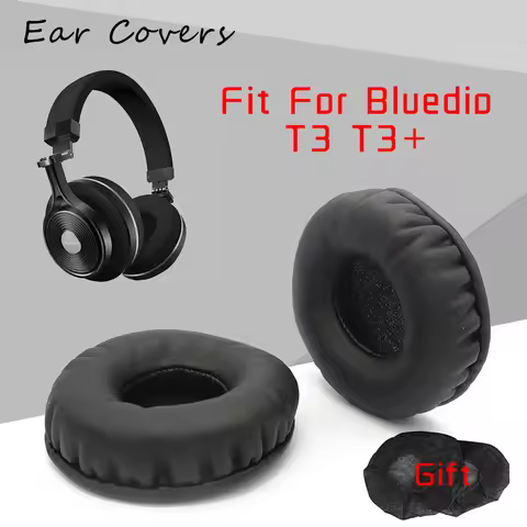 Ear Pads For Bluedio T3 T3+ Plus Headphone Earpads Replacement Headset Ear Pad PU Leather Sponge Foa