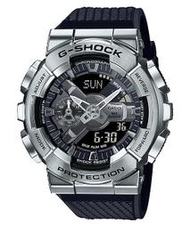 台灣CASIO手錶專賣公司貨G-SHOCK金屬指針不鏽鋼材質GM-110-1A~