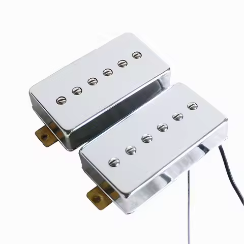 Donlis Ceramic Magnet Brass Cover P90 Humbucker Sized LP Guitar Pickup With Single Coil No Noise Sty