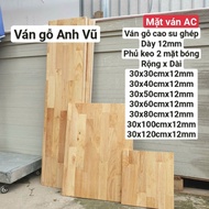 Composite wood panel shelf surface"12mm thick"AC rubber Coated on 2 Glossy Sides Width 20/25/30cm [1