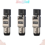 ZAIJIEEE RJ45 Cat8 Cat7 Cat6A Connectors, 2000MHz Crystal Head Panel RJ45 Metal Tool, Zinc Alloy Reu