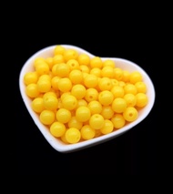 [ 20gr ] mote susu bulat manik manik susu pastel kususu warna polos - kuning 8mm