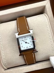 Hermes Hour H Watch 金棕銀扣 21mm 手錶/熱門款/經典款/pm size/ H手錶
