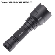 Original Convoy C8 Black Flashlight With SST20 LED Camping Hiking Lamp