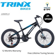 (Ready Stock + Free Installation) 20" Inch Trinx Jur 2.0 Mountain Bike 21 Speed Front Suspension 8 9 10 11 12 years old bike