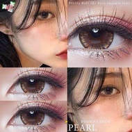 คอนแทคเลนส์ Pearl (แนว Naomi) - Gray / Brown คละยี่ห้อ Pretty Doll ( ค่าสายตาปกติถึงสั้น - 10.00 )