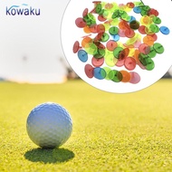 [vsrhkq] 100 Pcs Golf Ball Markers, Golf Ball Position Markers, Flat, Multicolor, Round, Clear Suppl