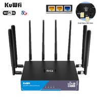 REGJU KuWFi 5G CPE Router AX3000 Wireless Dual Band Wi-Fi 6 Router Gigabit LAN Port with Dual Sim Ca