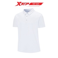 Men's Polo Shirt Xtep, Men Polo Shirt Black White Design Youthful And Dynamic Style 976229020104