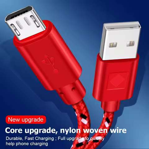 0.5m/1m/2m/3m Game Micro to USB Multicolor Braided Game Charge Data Cable Game Accessories for Andro