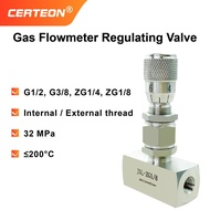 WL11H-320P Fine Needle Valve Stainless Steel 304 G1/2 G3/8 ZG1/4 Thread High Pressure 32MPa Gas Oil 