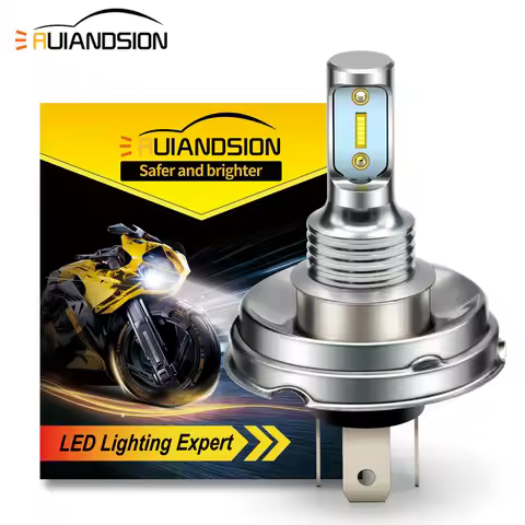 RUIANDSION 1Pcs P26S P45T H4 Moto Replacement LED Lights 1000LM Fit Scooter Moped Headlight Motorbik
