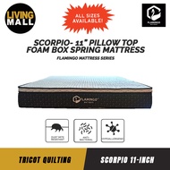 Flamingo Foam Box Spring Mattress - Scorpio 11-inch Pillow Top Mattress In Tricot Quilting. All Size