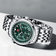 MINIFOCUS Fox Genuine Fashion Multi-Function Quartz Watch Aviation Chronograph Men's Watch Stainless
